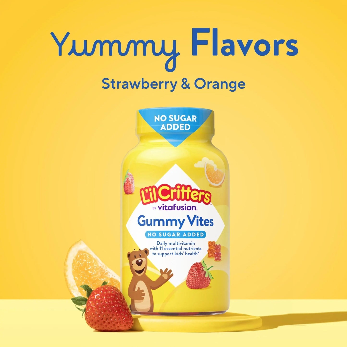L’il Critters Gummy Vites No Sugar Added Daily Gummy Multivitamin for Ages 2+ Toddlers & Kids, Vitamin C, D3 for Immune - dailyvitalstore