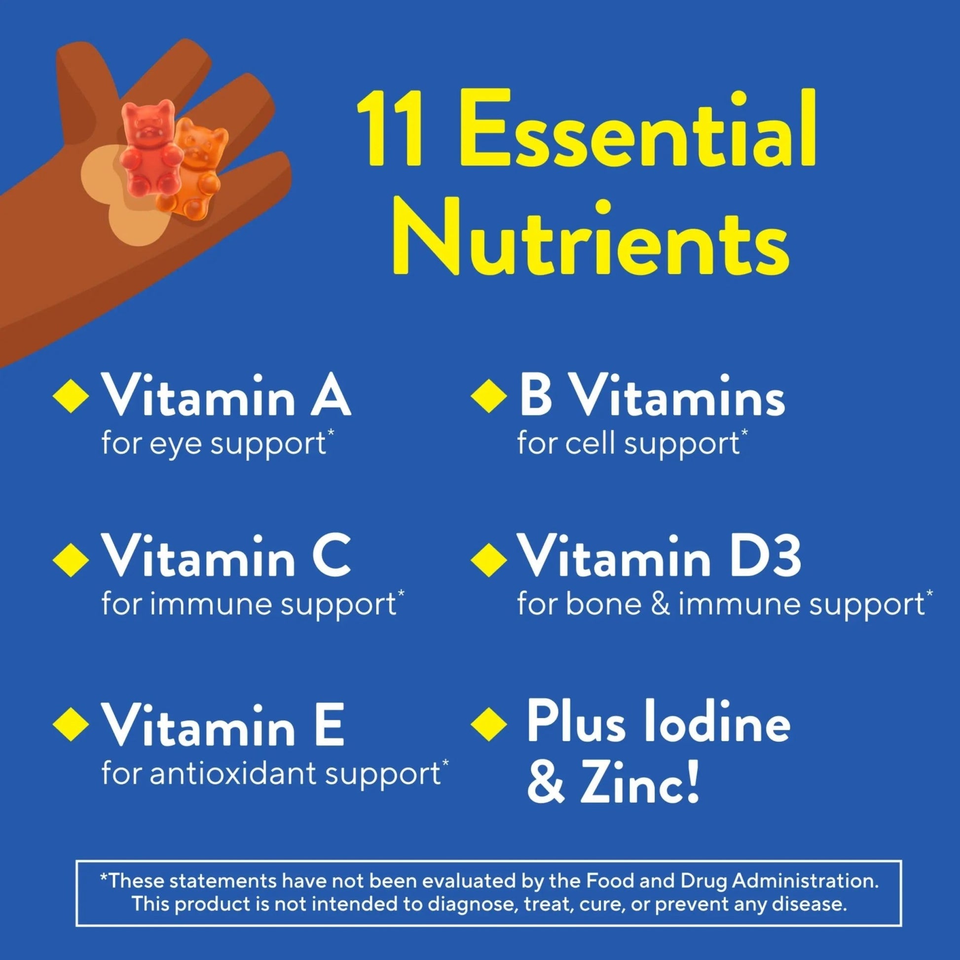 L’il Critters Gummy Vites No Sugar Added Daily Gummy Multivitamin for Ages 2+ Toddlers & Kids, Vitamin C, D3 for Immune - dailyvitalstore