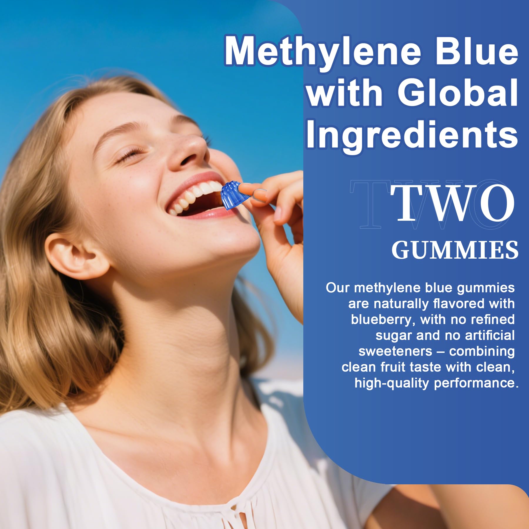 LILICARE Methylene Blue Gummies 7mg Per Serving for Humans | Upgraded Antioxidant & Brain Booster Supplement for Cognitive Function, Energy - dailyvitalstore