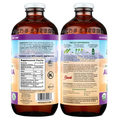 Lily of the Desert Aloe Vera Juice, Whole Leaf Filtered, Organic & Preservative Free – Natural Vitamins, Digestive Enzymes for Gut Health, - dailyvitalstore