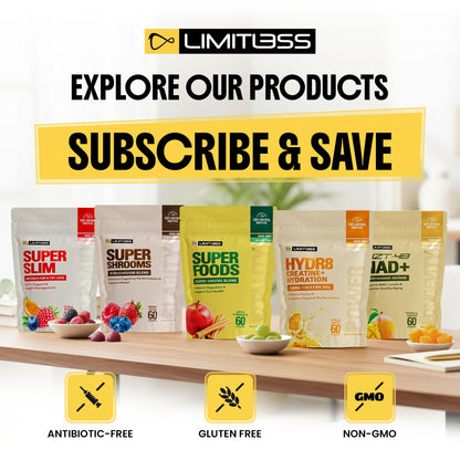 Limitless Supershrooms Smart Focus Gummies - 30 Day Supply - dailyvitalstore