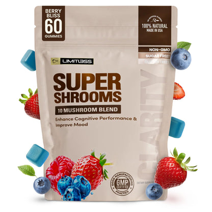 Limitless Supershrooms Smart Focus Gummies - 30 Day Supply - dailyvitalstore