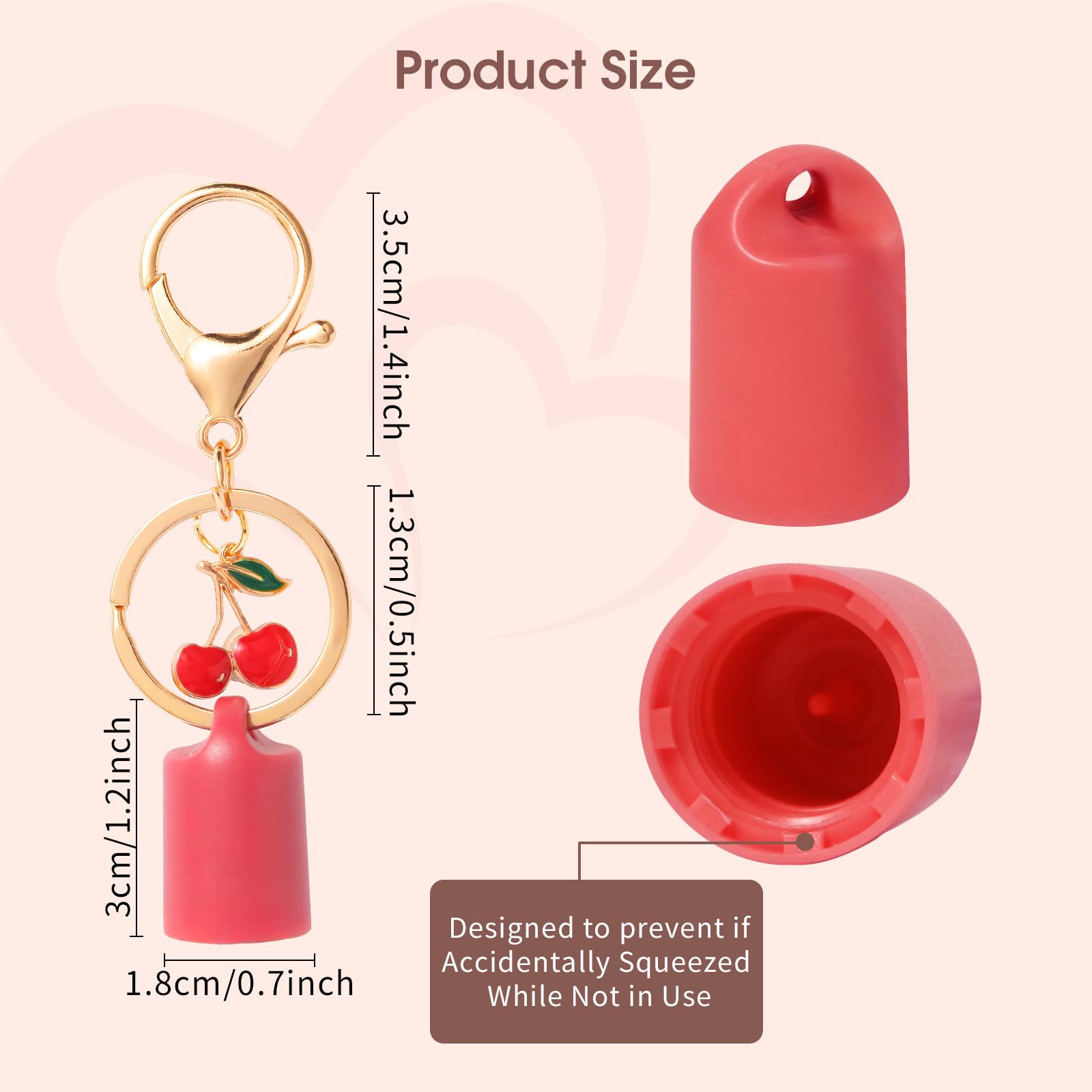 Limpskys keychain cap for Summer Fridays 0.5 Oz Lip Balm,lip gloss cap keychain（No Lip Balm） - dailyvitalstore