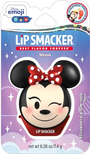 Lip Smacker Disney Minnie Mouse Emoji Lip Balm, Strawberry Lemonade Flavored, Clear, For Kids - dailyvitalstore