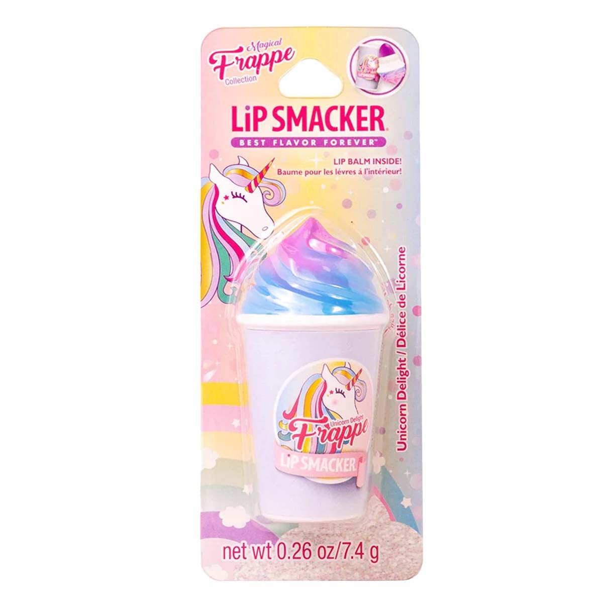 Lip Smacker Frappe Cup Lip Balm, Moisturizing, Soothing Fun Tasty Flavors - Unicorn - dailyvitalstore