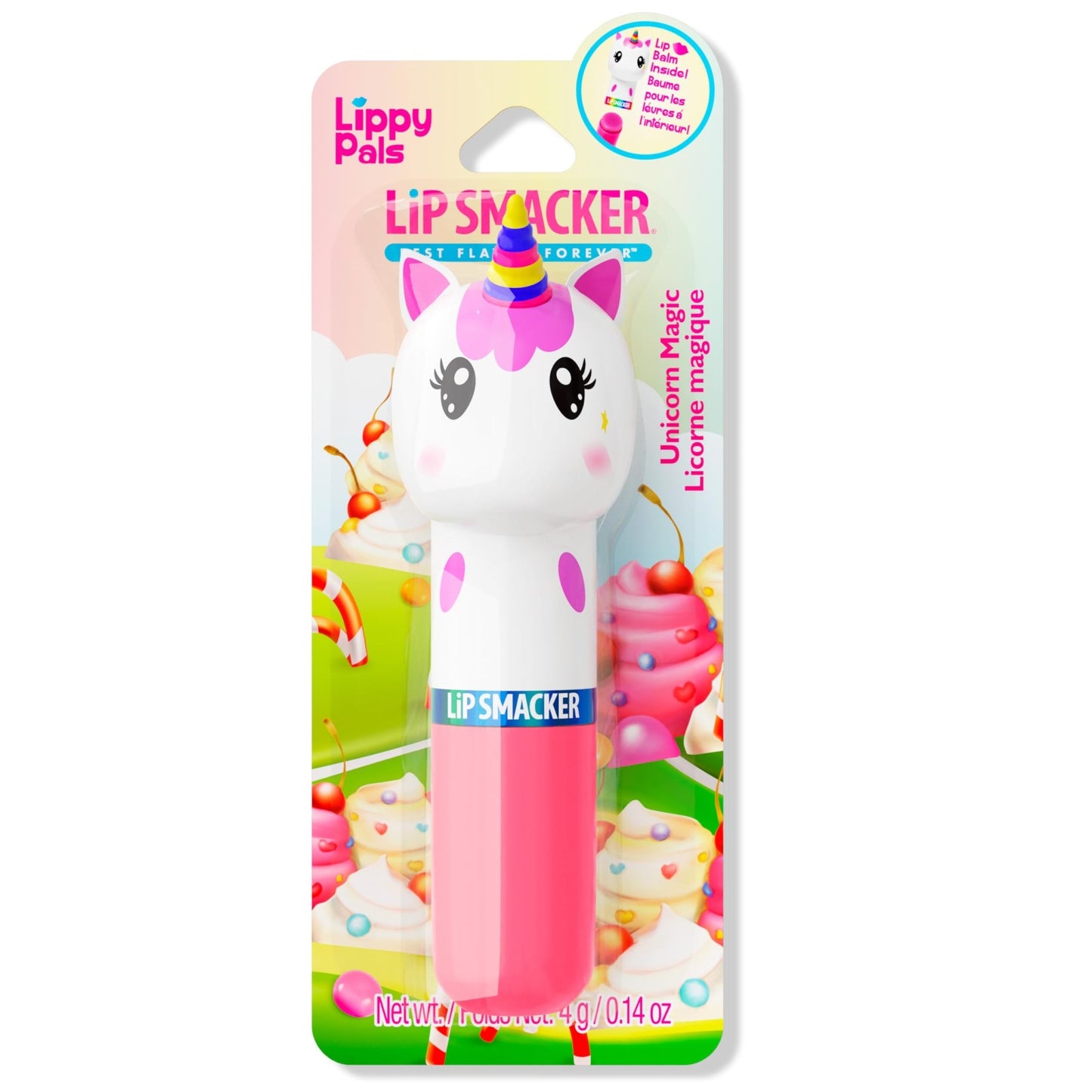 Lip Smacker Lippy Pals Unicorn, Flavored Moisturizing & Smoothing Soft Shine Lip Balm, Hydrating & Protecting Fun Tasty Flavors, Cruelty-Free & Vegan - Unicorn Magic - dailyvitalstore