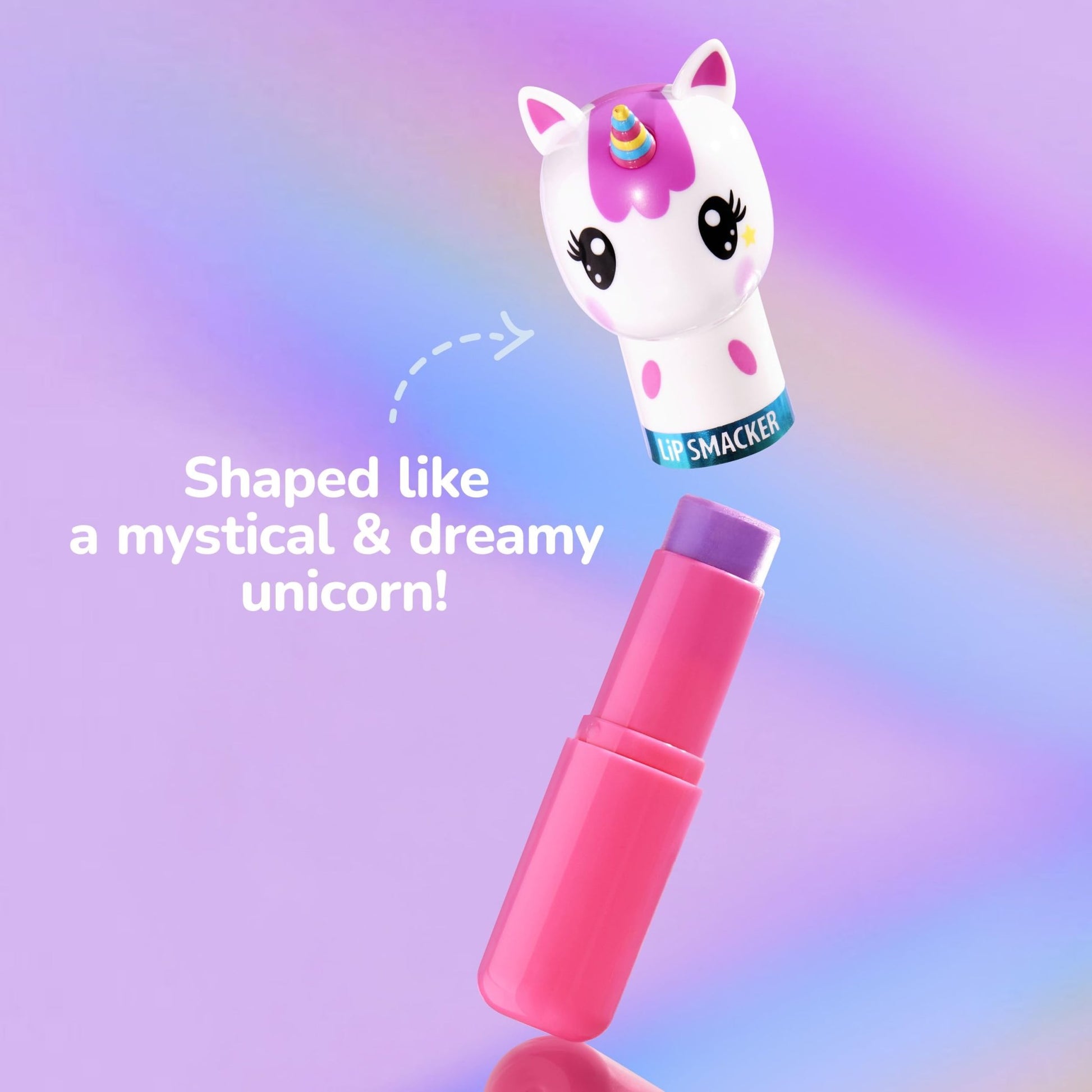 Lip Smacker Lippy Pals Unicorn, Flavored Moisturizing & Smoothing Soft Shine Lip Balm, Hydrating & Protecting Fun Tasty Flavors, Cruelty-Free & Vegan - Unicorn Magic - dailyvitalstore