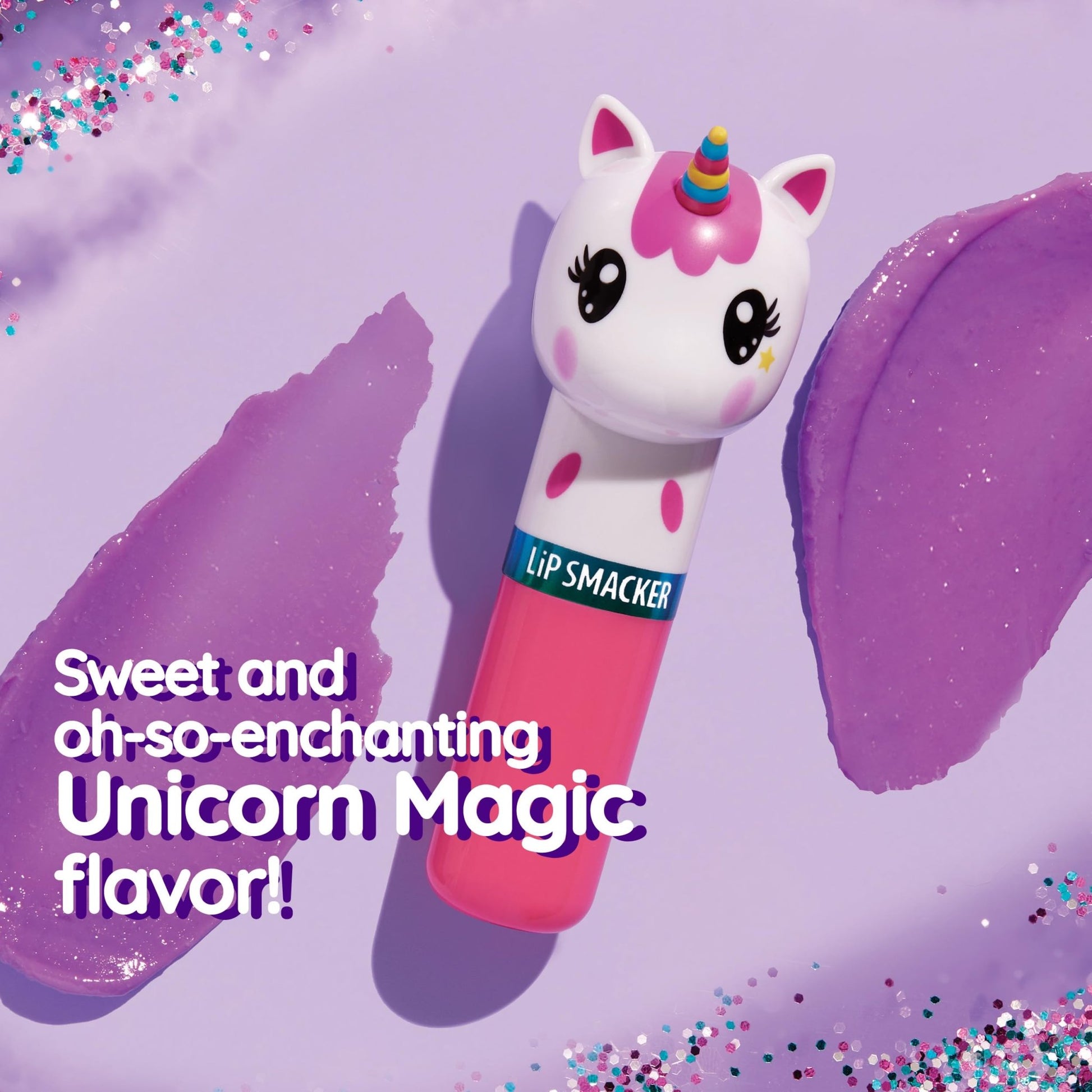 Lip Smacker Lippy Pals Unicorn, Flavored Moisturizing & Smoothing Soft Shine Lip Balm, Hydrating & Protecting Fun Tasty Flavors, Cruelty-Free & Vegan - Unicorn Magic - dailyvitalstore