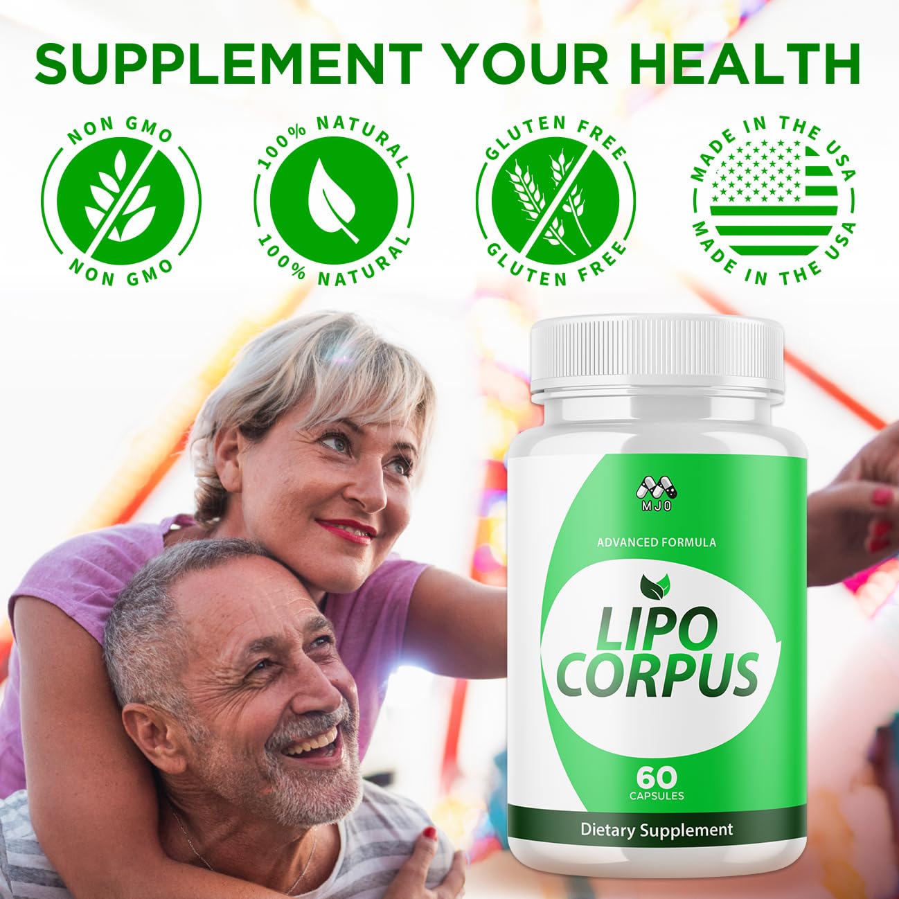 Lipo Corpus Capsules, Official LipoCorpus Supplement Pills Will All Natural Ingredients, Advanced Formula Lipo Corpus Active Lifestyle Supporting Health and Wellness for Women and Men (60 Capsules) - dailyvitalstore