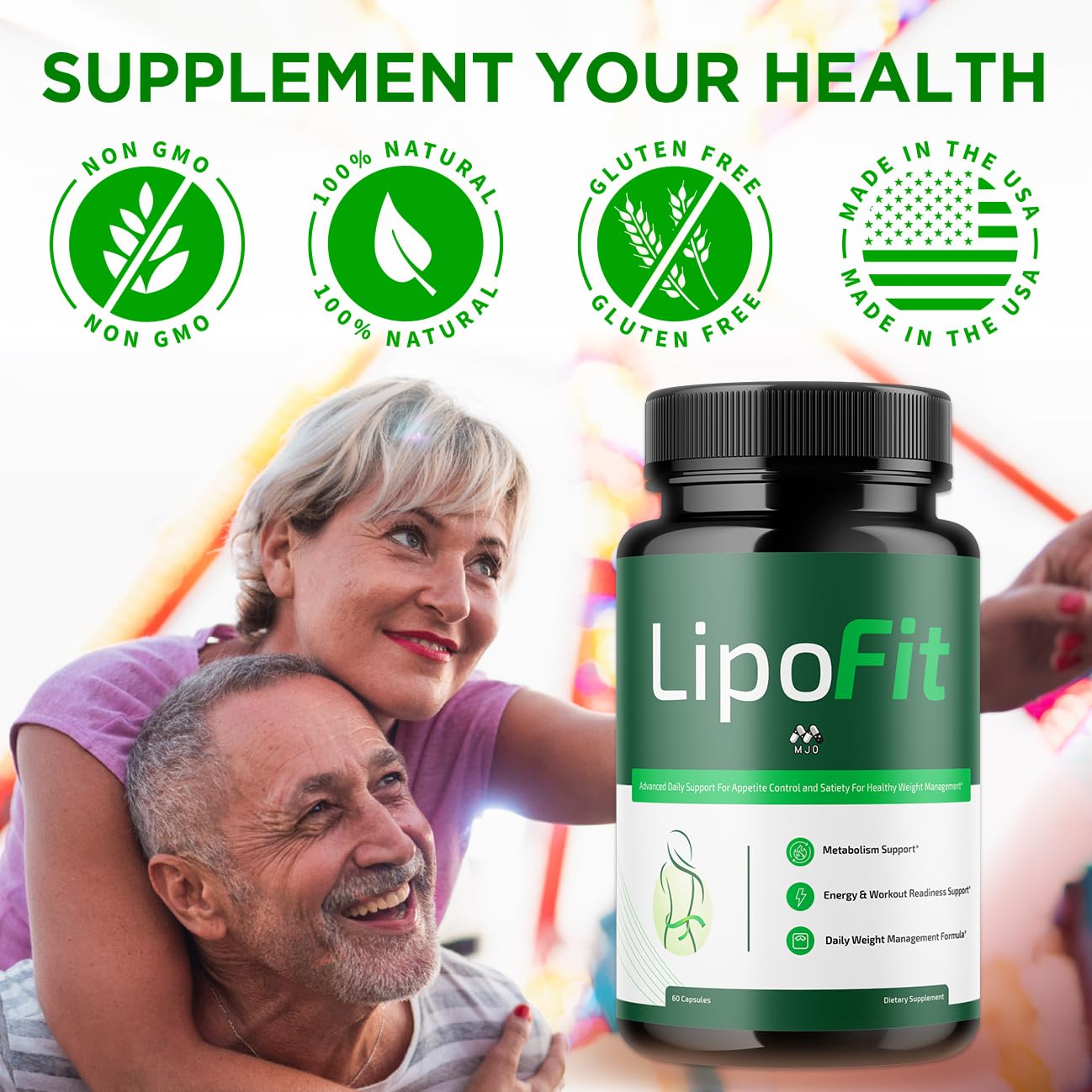 Lipo Fit Capsules, Official Lipo Fit Pills with All Natural Ingredients, Advanced Overall Health and Wellness Vitamin Supplement Formula for Maximum Strength Multivitamin Support (60 Capsules) - dailyvitalstore