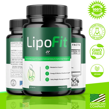 Lipo Fit Capsules, Official Lipo Fit Pills with All Natural Ingredients, Advanced Overall Health and Wellness Vitamin Supplement Formula for Maximum Strength Multivitamin Support (60 Capsules) - dailyvitalstore