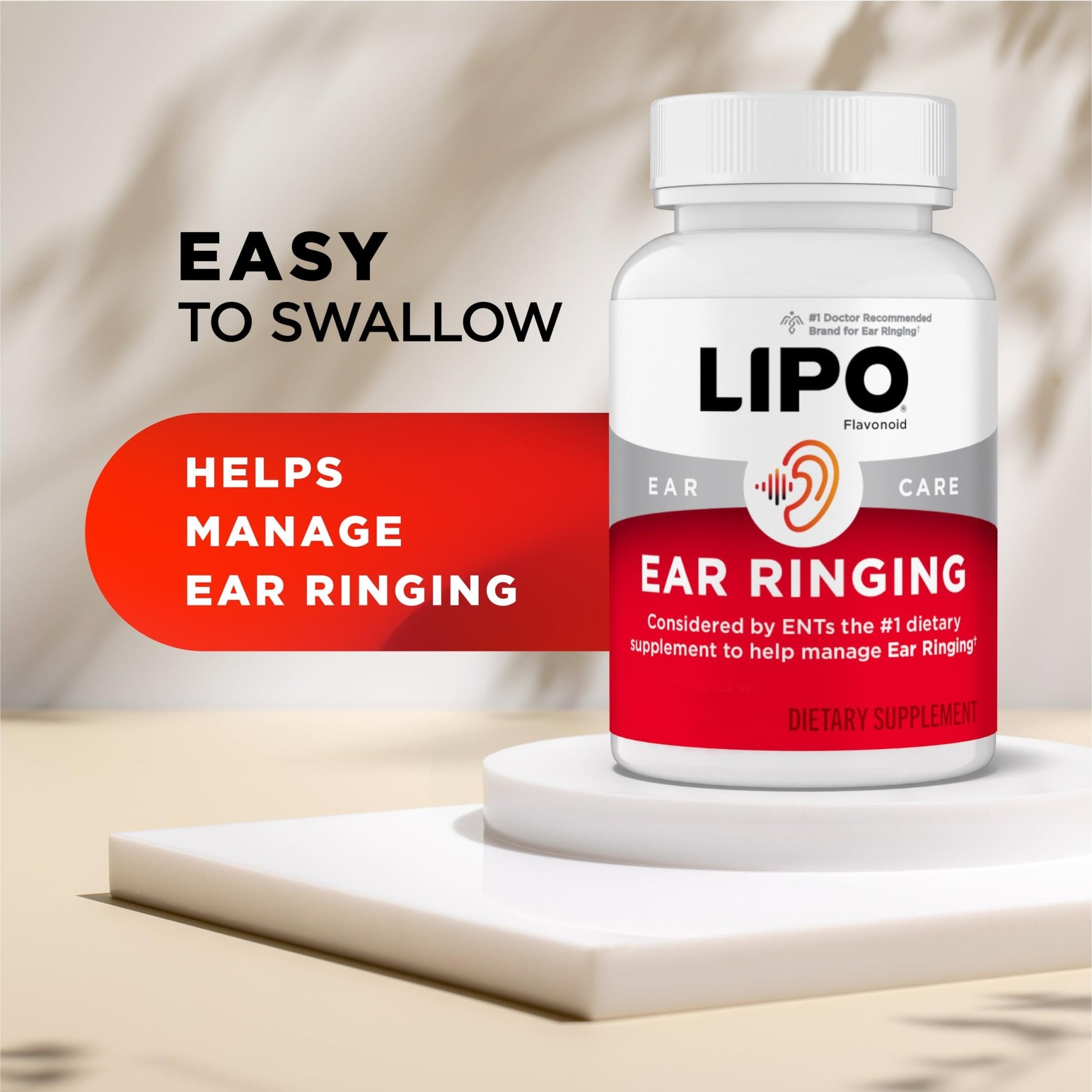Lipo Flavonoid Ear Ringing - Doctor-Recommended for Ringing Ears – Clinically Proven Lemon Bioflavonoid Complex with Vitamins C, B1, B2, B6, B12, - dailyvitalstore