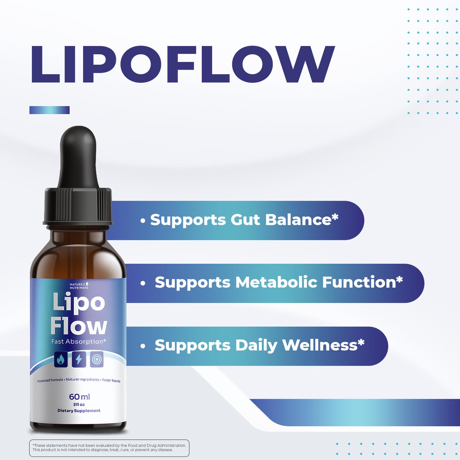 Lipo Flow – Daily Botanical Supplement with Pineapple, Beet Root & Hibiscus – Clean, Stimulant-Free Formula – GMP-Certified, Non-GMO, Made in USA - 60ml, 60 Servings, 1 Month Supply - dailyvitalstore