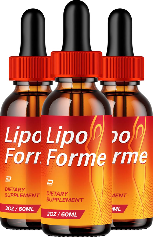Lipo Forme Liquid Drops – LipoForme Natural Liquid Dietary Natural Blend Supplement (3 Pack – 3 Month Supply) - dailyvitalstore