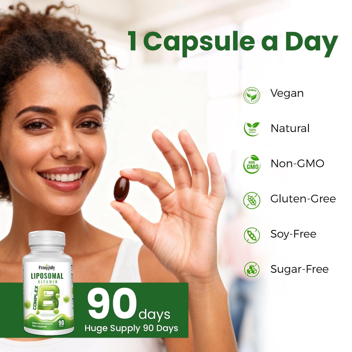 Liposomal B Complex for High Absorption Methylated B12,L-Methyfolate(5-MTHF ),Full Active B Vitamins with Choline Inositol-Energy, Metabolism,Brain & Heart Support - dailyvitalstore
