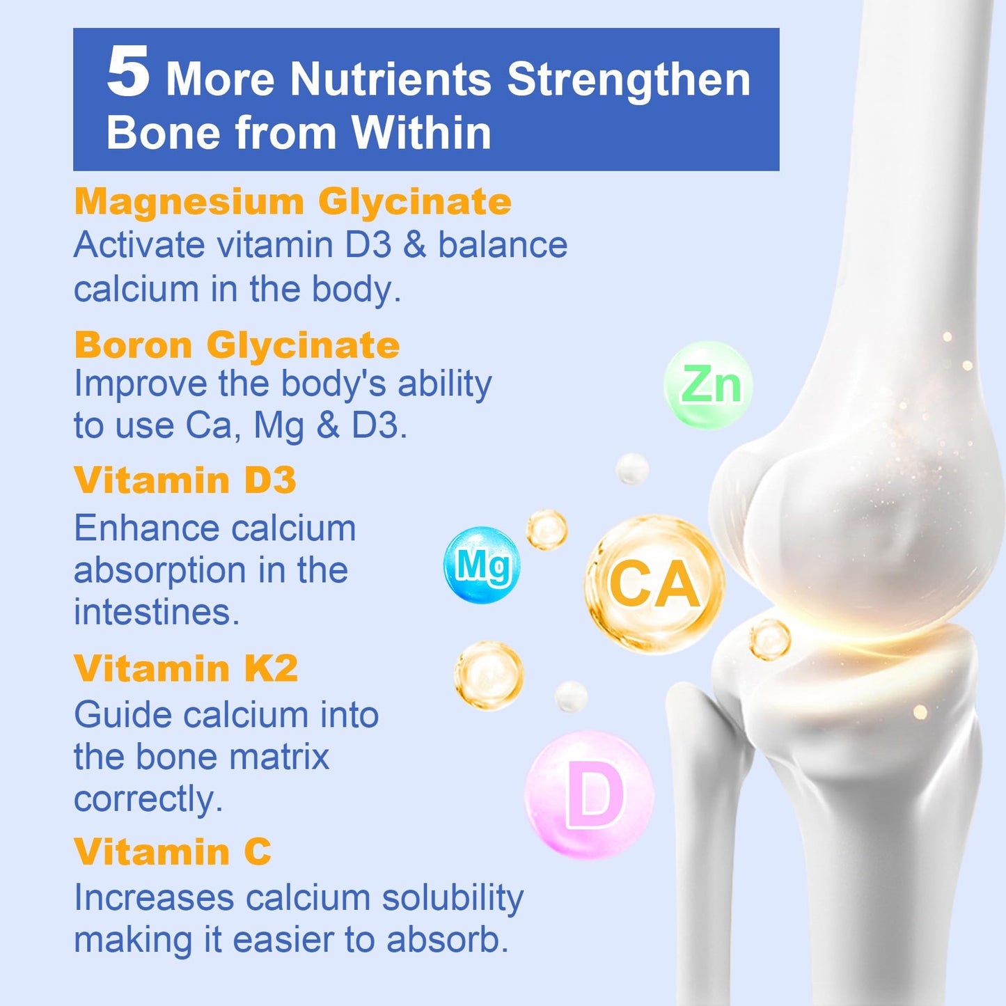 Liposomal Calcium AKG Supplement 1500mg with Vitamin D3 & K2 Softgels for Women & Men│ High Absorption│Calcium Supplements with Magnesium Glycinate - dailyvitalstore