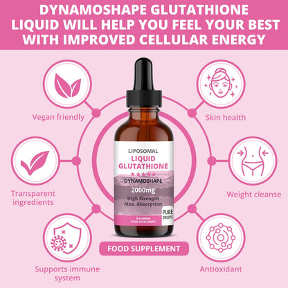 Liposomal Glutathione 2000mg with Vitamin C, Oral Glutathione Liquid, Antioxidant Supplement for Detox, Superior Absorption, Higher Dosage (Pack of 1) - dailyvitalstore
