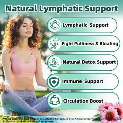 Liposomal Lymphatic Drainage Drops, 4 fl oz – 30-in-1 Lymphatic Drainage Supplements with 23 Herbs & 7 Vitamins – Supports Lymphatic System, Immune & Liver Health – Detox Support – 60-Day Supply - dailyvitalstore