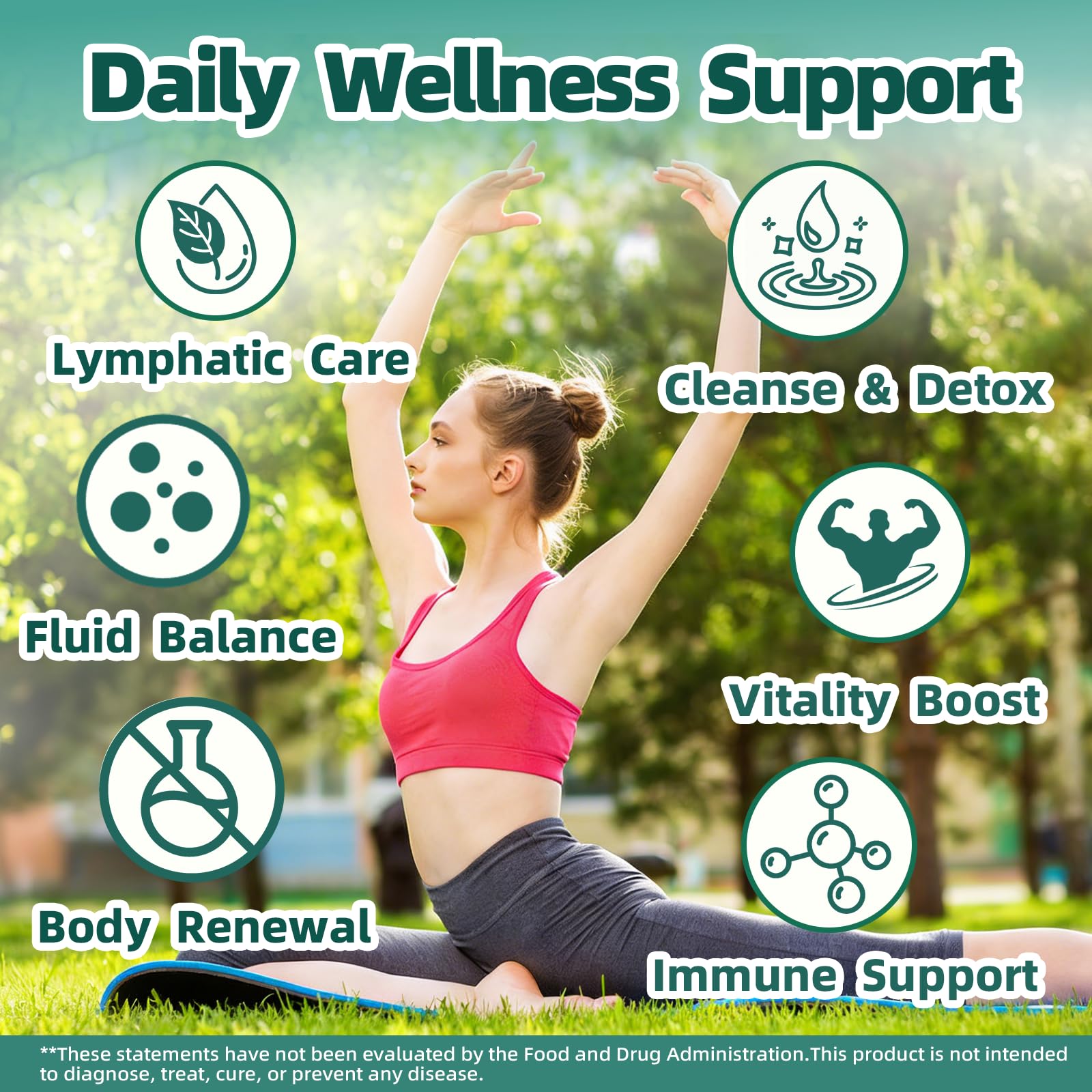 Liposomal Lymphatic Drainage Drops, 4 fl oz – 30-in-1 Lymphatic Drainage Supplements with 23 Herbs & 7 Vitamins – Supports Lymphatic System, Immune & Liver Health – Detox Support – 60-Day Supply - dailyvitalstore