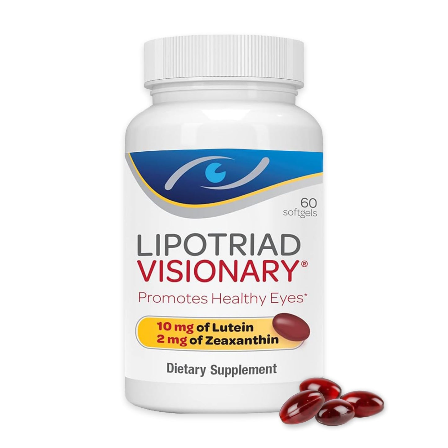 Lipotriad Visionary Eye Vitamins – 60 Capsules – Lutein and Zeaxanthin Supplements with Other AREDS 2® Ingredients to Support Eye Health - dailyvitalstore