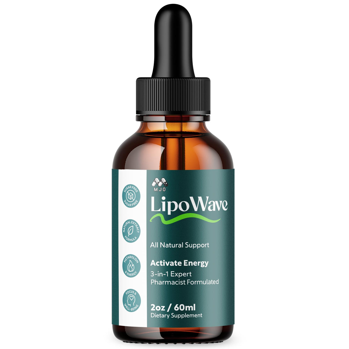 Lipowave Drops, Official LipoWave Drops with All Natural Ingredients, Advanced Overall Health and Wellness Vitamin Supplement Premium Formula for Maximum Strength Multivitamin Support (30 Servings) - dailyvitalstore