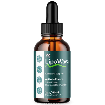 Lipowave Drops, Official LipoWave Drops with All Natural Ingredients, Advanced Overall Health and Wellness Vitamin Supplement Premium Formula for Maximum Strength Multivitamin Support (30 Servings) - dailyvitalstore