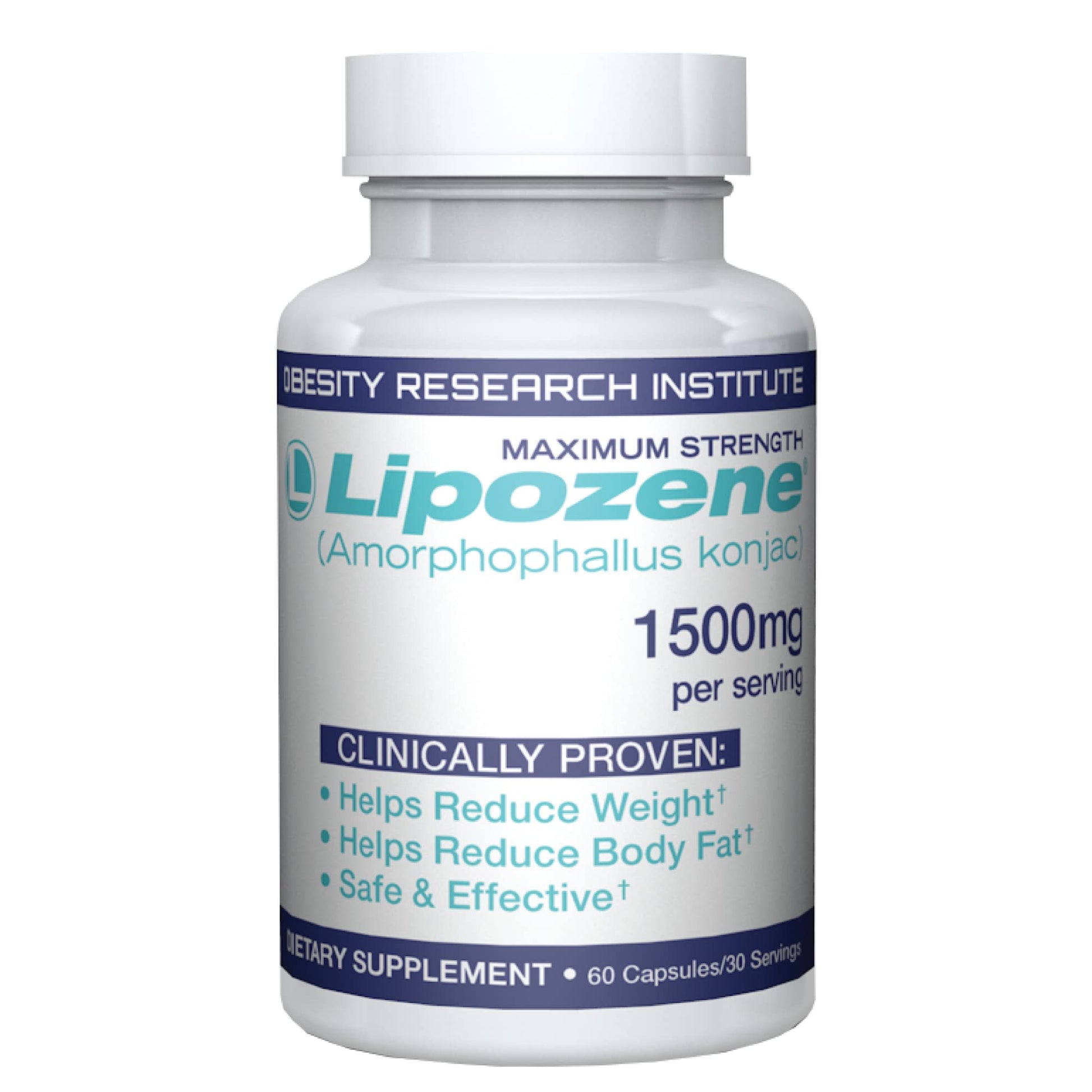 Lipozene Weight-Management Fiber Supplement, 60 Capsules | Non-Stimulant Glucomannan Formula for Healthy Lifestyle Support - dailyvitalstore