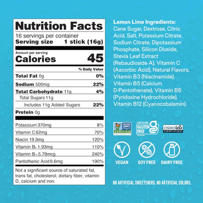 Liquid I.V.® Hydration Multiplier - Lemon Lime | Electrolyte Powder Drink Mix | 1 Pack (16 Servings) - dailyvitalstore