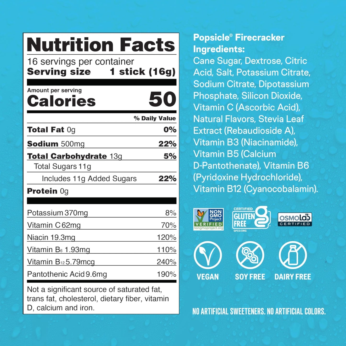 Liquid I.V.® Hydration Multiplier - Popsicle Firecracker | Electrolyte Powder Drink Mix | 1 Pack (16 Servings) - dailyvitalstore