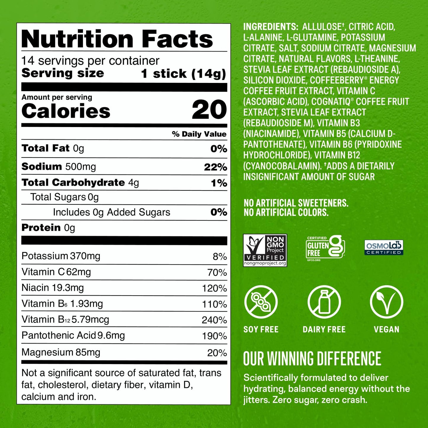 Liquid I.V.® Hydration Multiplier Sugar-Free + Energy - Blackberry Lemonade | Electrolyte Powder Drink Mix | 1 Pack (14 Servings) - dailyvitalstore