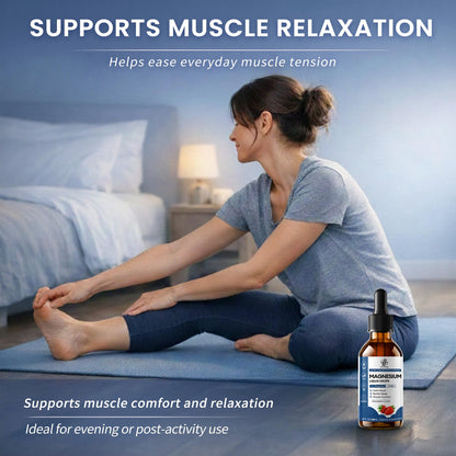 Liquid Magnesium Glycinate Drops for Nighttime Sleep & Calm Support, Triple Chelated Magnesium Complex with L-Theanine & GABA, Pre-Dissolved Liquid for Gentle Absorption, Strawberry Flavor, 2 Fl Oz - dailyvitalstore