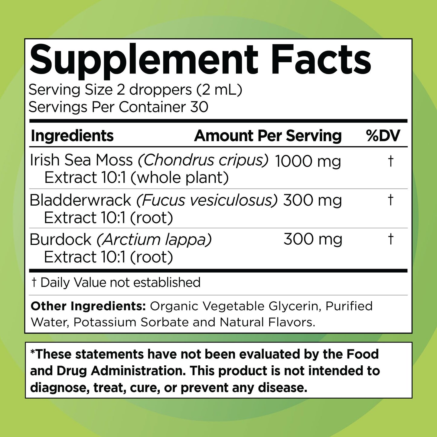 Liquid Naturals Irish Sea Moss Drops - Citrus Berry Flavor - 92+ Essential Minerals & Vitamins - Energy, Skin, Gut, Recovery - Bladderwrack and Burdock Root - 2 fl. oz - dailyvitalstore