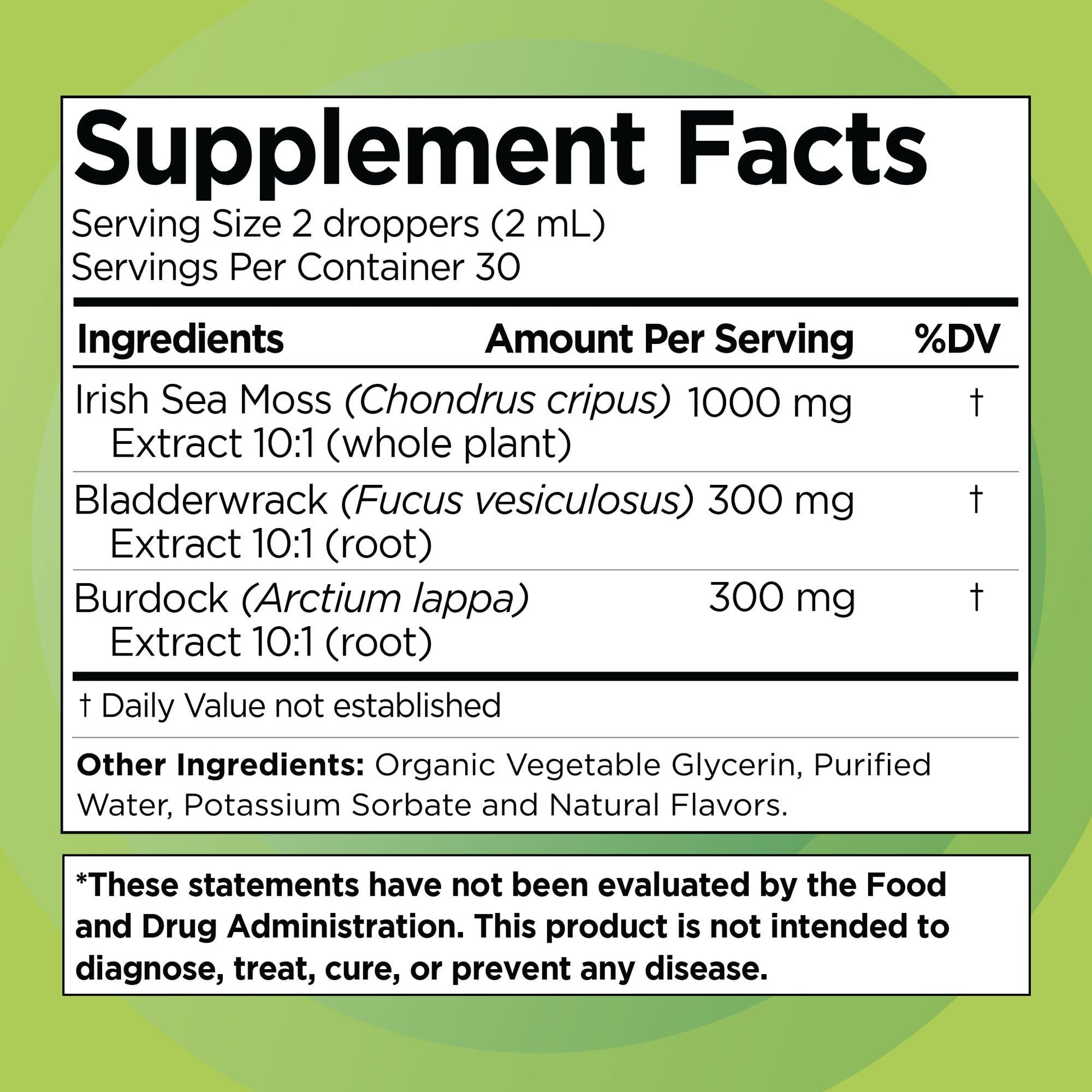 Liquid Naturals Irish Sea Moss Drops - Citrus Berry Flavor - 92+ Essential Minerals & Vitamins - Energy, Skin, Gut, Recovery - Bladderwrack and Burdock Root - 2 fl. oz - dailyvitalstore
