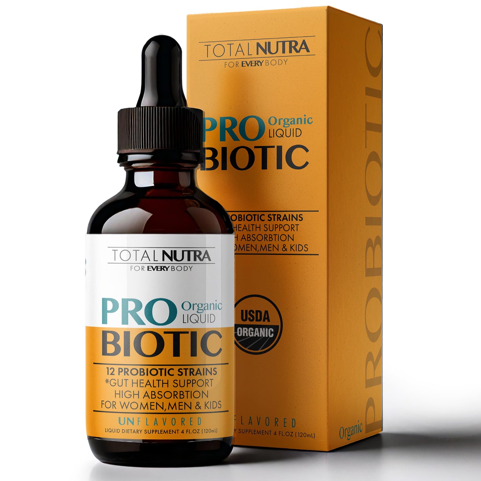 Liquid Probiotic for Women, Men, Kids, Toddler Probiotic: USDA Organic Probiotics, Vegan Probiotic Liquid & Alfalfa Blend + Acidophilus for Gut Health, - dailyvitalstore