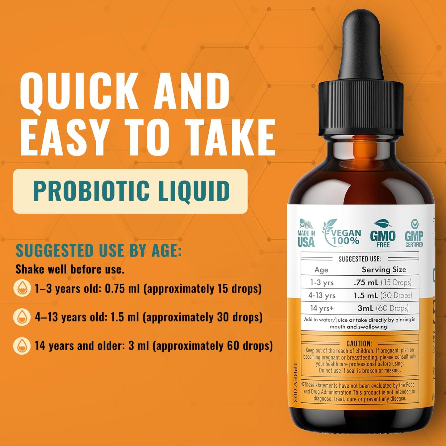 Liquid Probiotic for Women, Men, Kids, Toddler Probiotic: USDA Organic Probiotics, Vegan Probiotic Liquid & Alfalfa Blend + Acidophilus for Gut Health, - dailyvitalstore