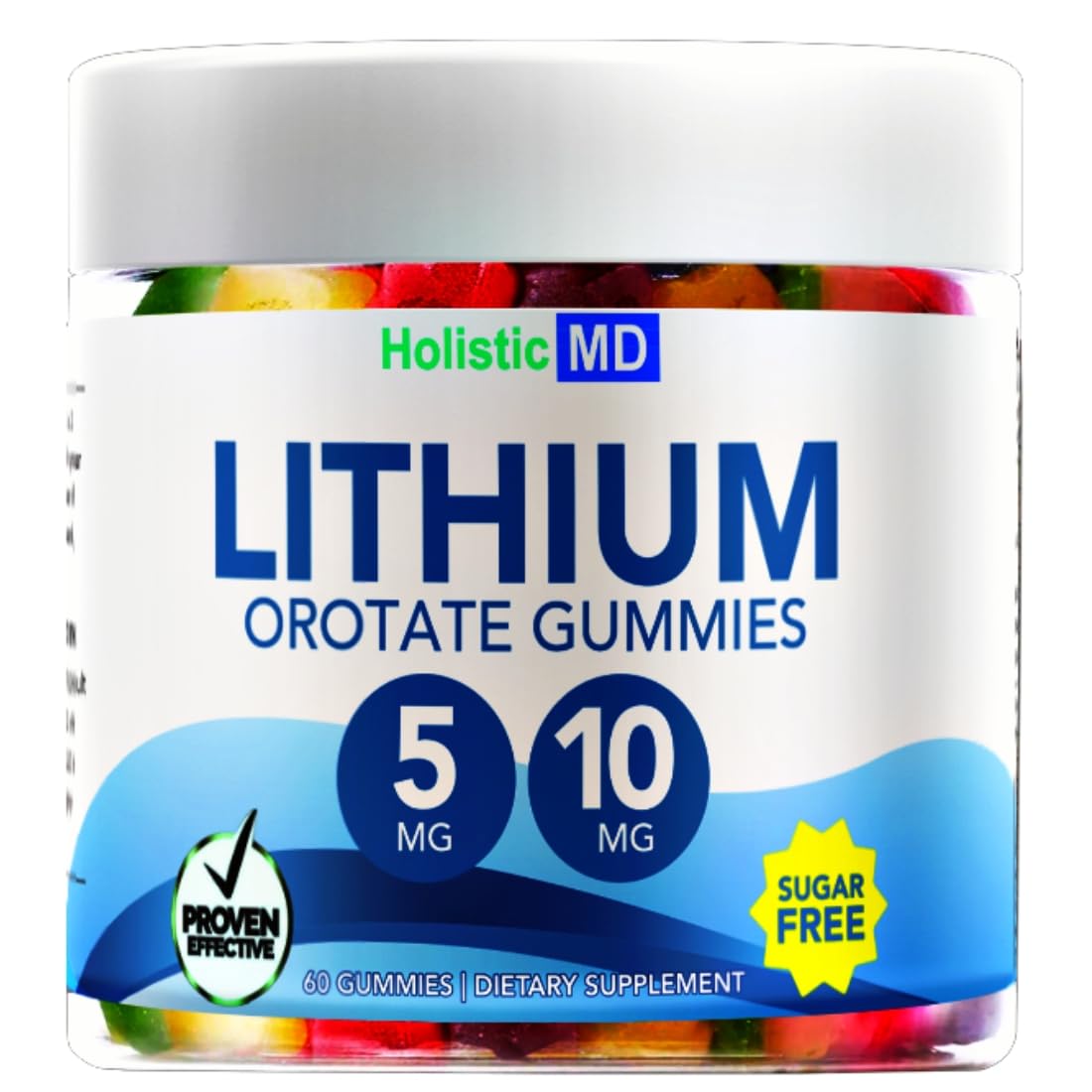 Lithium Orotate 5mg 10mg | for Men Women Kids | Lithium Orotate clinically Studied Chelated High Biovalable | 3 Flavors Sugar - dailyvitalstore