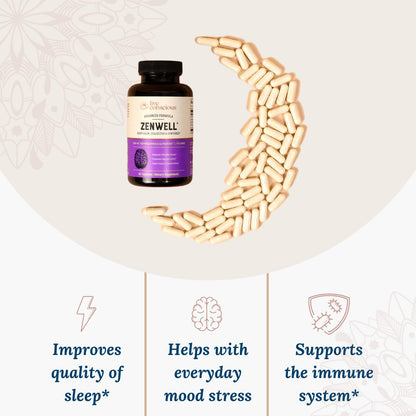 Live Conscious KSM-66 Ashwagandha Supplement w/L Theanine & AlphaWave - ZenWell Everyday Stress Relief, Cognitive, Brain Health - dailyvitalstore