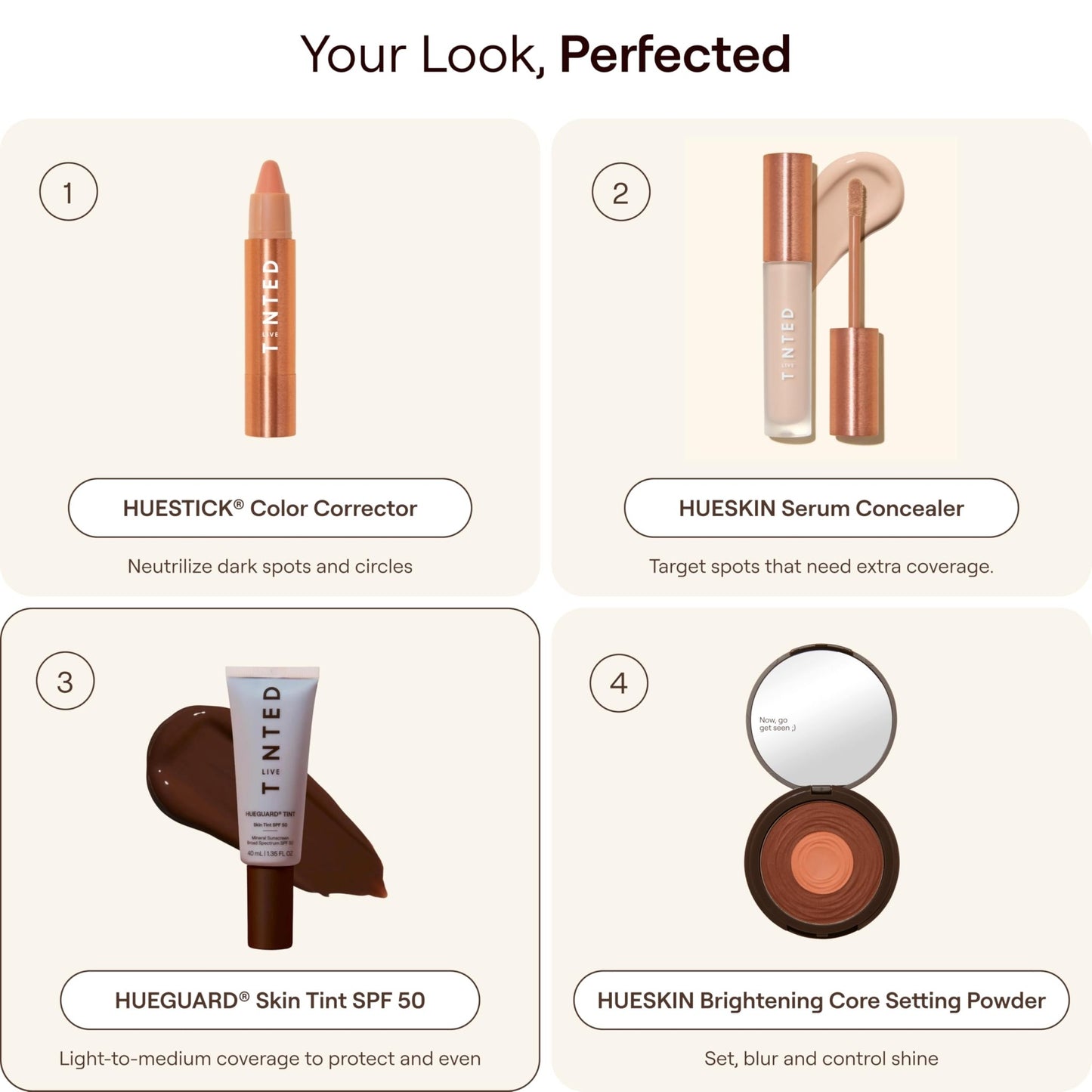 Live Tinted Hueguard Skin Tint SPF 50 - Tinted Mineral Sunscreen with Light-Medium Buildable Coverage With a Hydrating and Radiant Finish - Water and Sweat Resistant, 1.35 fl oz - Shade 10 - dailyvitalstore