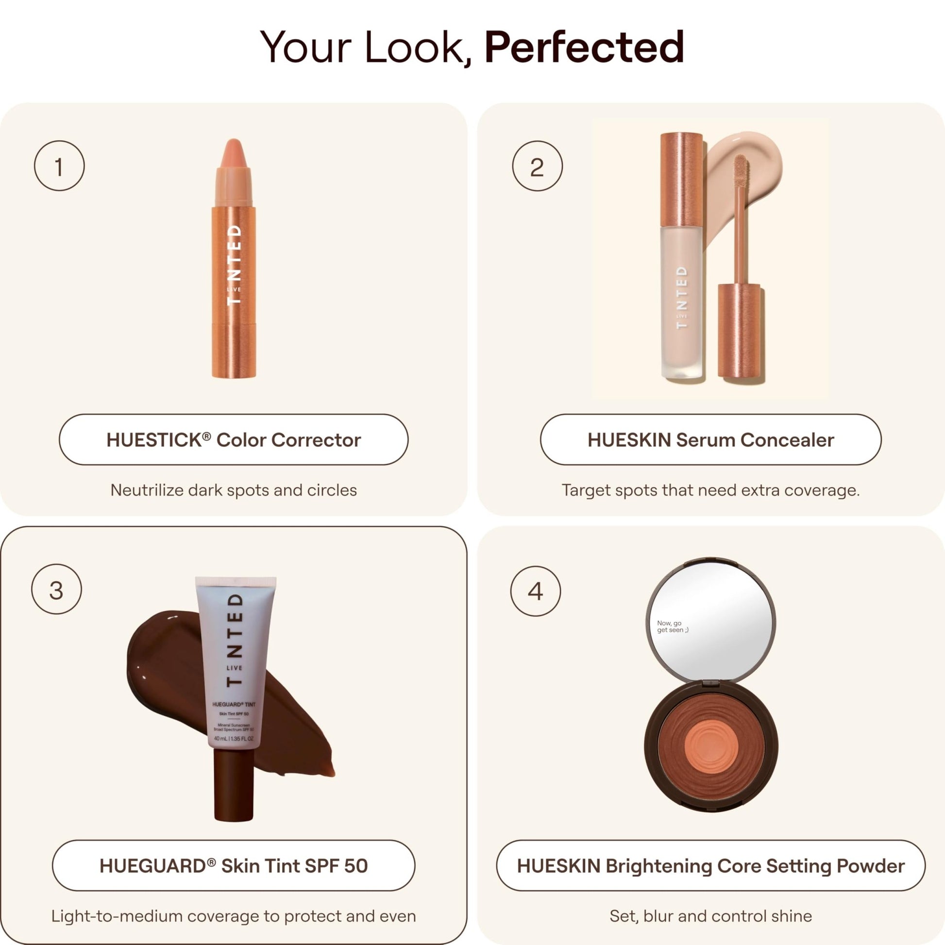 Live Tinted Hueguard Skin Tint SPF 50 - Tinted Mineral Sunscreen with Light-Medium Buildable Coverage With a Hydrating and Radiant Finish - Water and Sweat Resistant, 1.35 fl oz - Shade 10 - dailyvitalstore