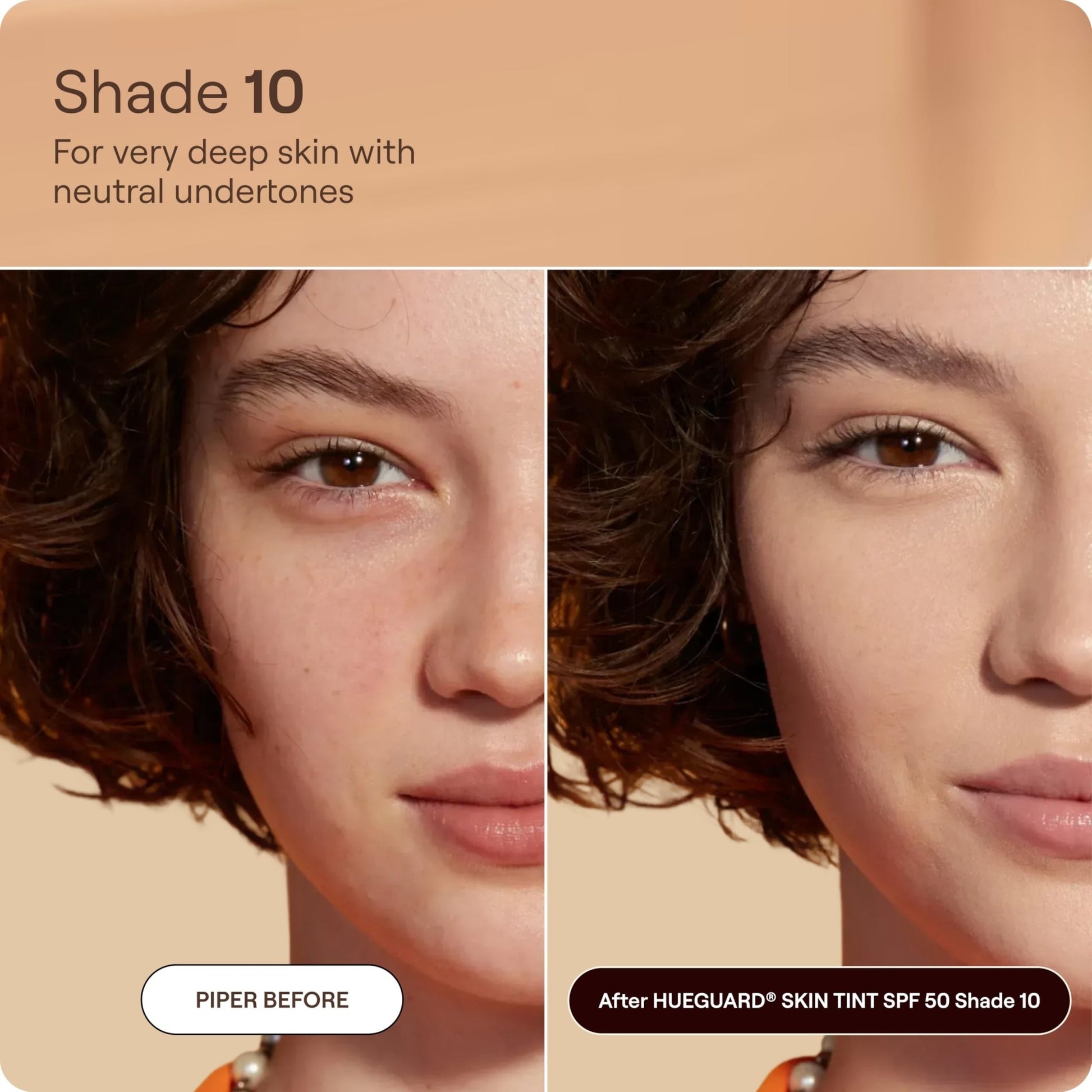 Live Tinted Hueguard Skin Tint SPF 50 - Tinted Mineral Sunscreen with Light-Medium Buildable Coverage With a Hydrating and Radiant Finish - Water and Sweat Resistant, 1.35 fl oz - Shade 10 - dailyvitalstore