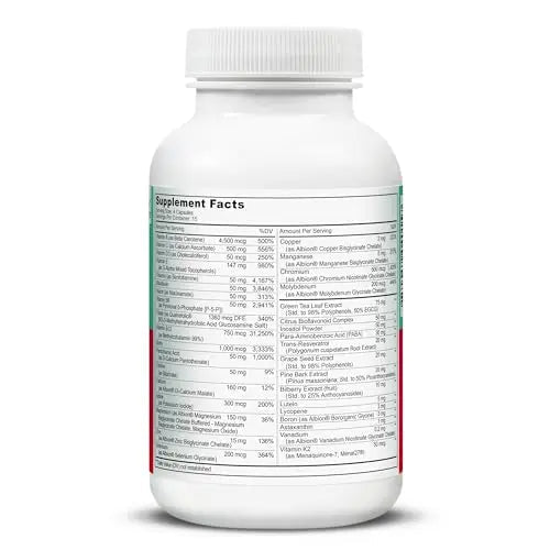 LIVELY VITAMIN CO. Multivitamin - 37 Vitamins Minerals and Extracts - Energy - Memory - Immune Function - Heart- Brain - Focus - Mood - Antioxidants - dailyvitalstore