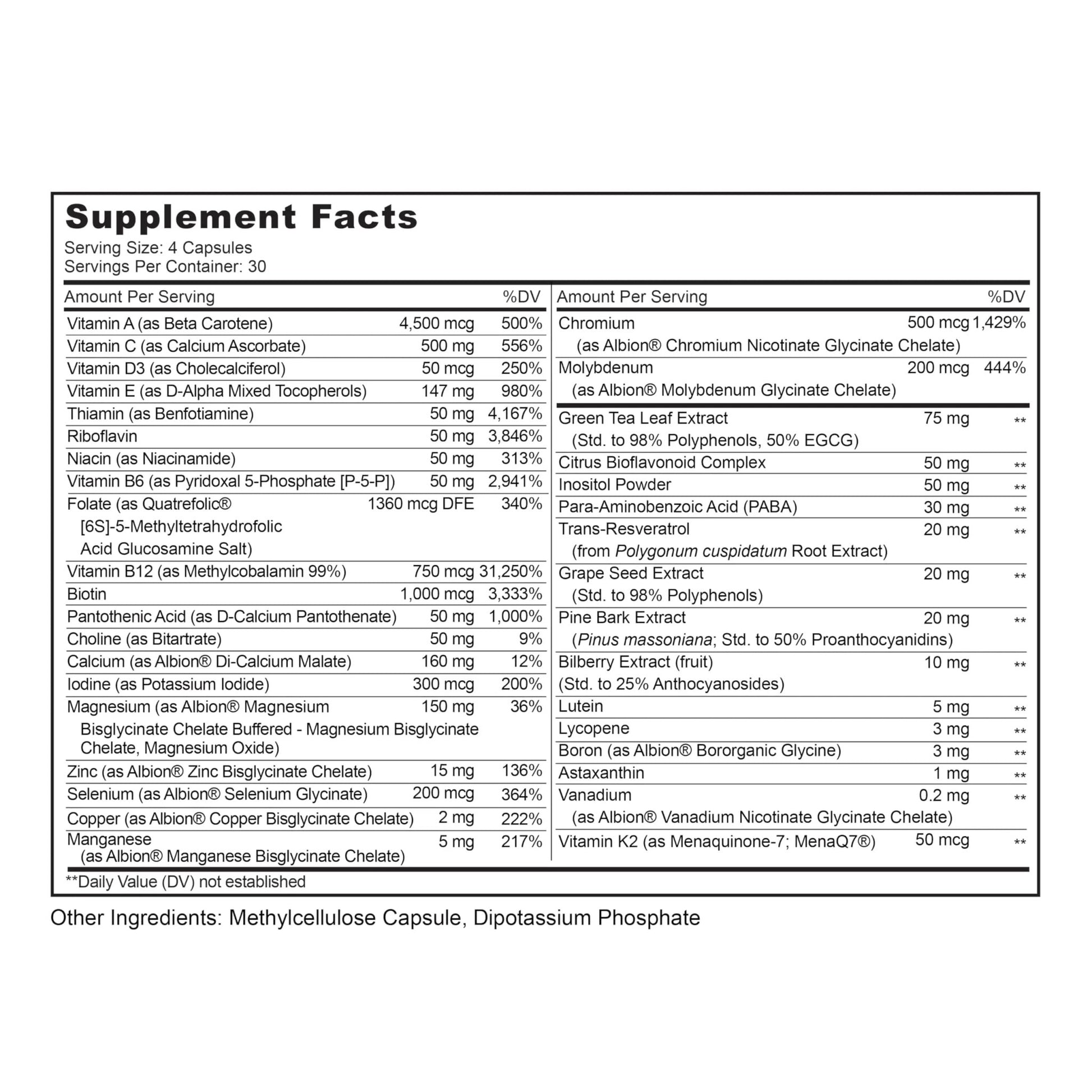 LIVELY VITAMIN CO. Multivitamin - 37 Vitamins Minerals and Extracts - Energy - Memory - Immune Function - Heart- Brain - Focus - Mood - Antioxidants - dailyvitalstore