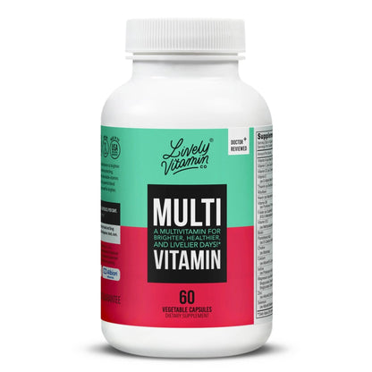 LIVELY VITAMIN CO. Multivitamin - 37 Vitamins Minerals and Extracts - Energy - Memory - Immune Function - Heart- Brain - Focus - Mood - Antioxidants - dailyvitalstore