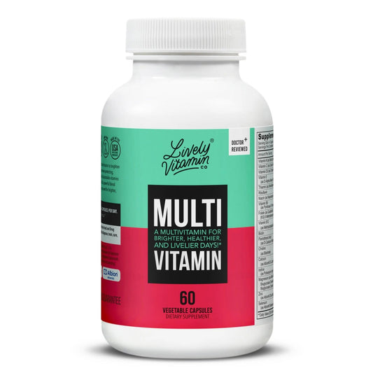 LIVELY VITAMIN CO. Multivitamin - 37 Vitamins Minerals and Extracts - Energy - Memory - Immune Function - Heart- Brain - Focus - Mood - Antioxidants - dailyvitalstore
