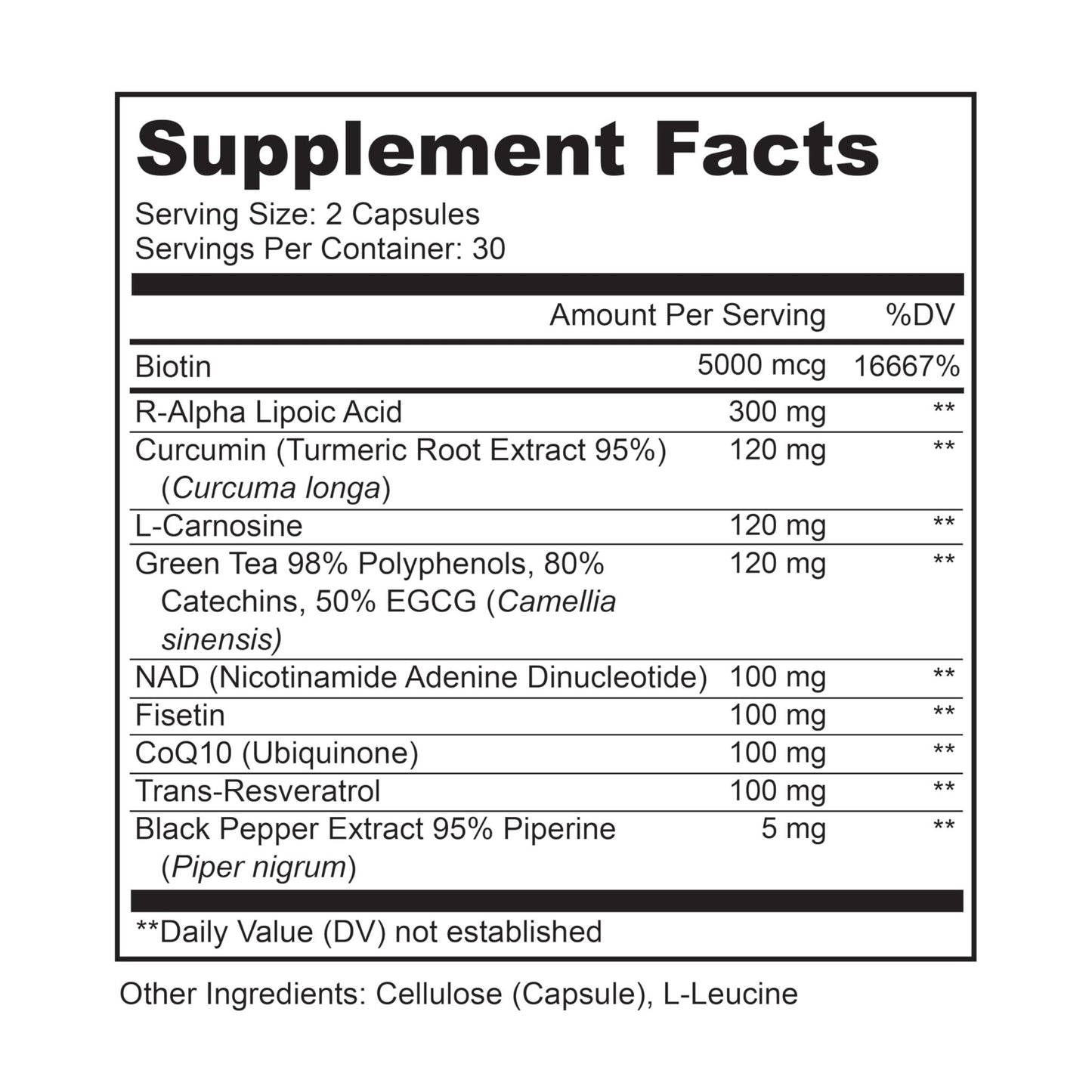 LIVELY VITAMIN CO. Perfect Ten - Anti-Aging & Antioxidant Supplement - Biotin & Lipoic Acid - Healthy Hair, Skin, Nails - Energy Boost - Sharper Brain Function - Stronger Immunity - 60 Capsules - dailyvitalstore