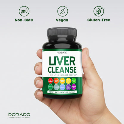 Liver Cleanse Detox & Repair (27 in 1 Formula - Milk Thistle, Dandelion Root, Turmeric, Artichoke Extract & More) - Detox Cleanse Supplement, - dailyvitalstore