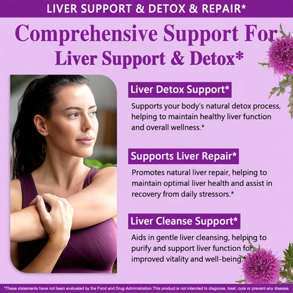 Liver Cleanse Detox & Repair Drops - Liquid Liver Support Tincture with Milk Thistle, Dandelion, Artichoke, TUDCA, NAC, Chanca Piedra - 15-in-1 Advanced Liver Detox Health Supplement - Vegan, Non-GMO - dailyvitalstore