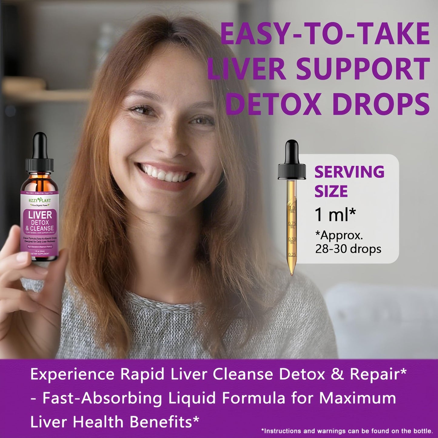 Liver Cleanse Detox & Repair Drops - Liquid Liver Support Tincture with Milk Thistle, Dandelion, Artichoke, TUDCA, NAC, Chanca Piedra - 15-in-1 Advanced Liver Detox Health Supplement - Vegan, Non-GMO - dailyvitalstore