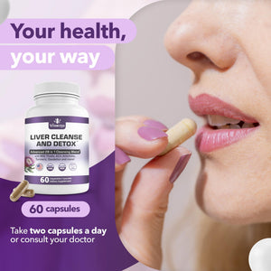 Liver Cleanse Detox & Repair Fatty Liver Supplements 28-in-1 Advanced Herbal Liver Health Supplement Formula - Milk Thistle Silymarin, Artichoke Extract, Dandelion & Apple Cider Vinegar - 60 Pills - dailyvitalstore