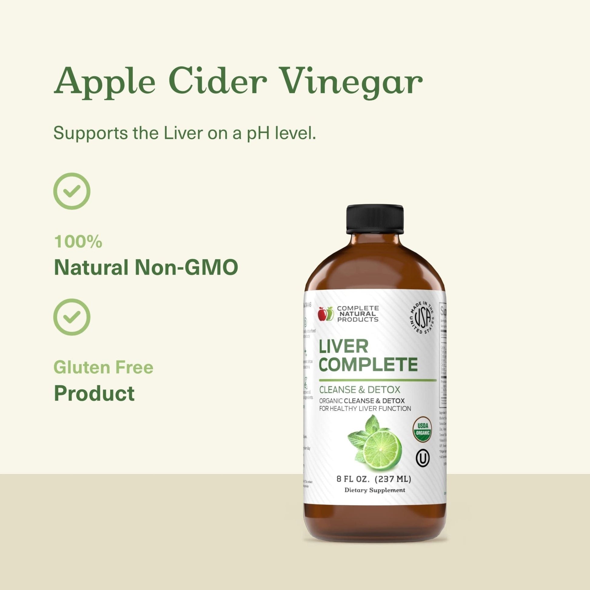 Liver Complete Liquid 8 oz - Organic Liver Cleanse Detox Formula, Herbal Support for High Enzymes with Milk Thistle Dandelion Chanca Piedra, Easy Absorbing - dailyvitalstore